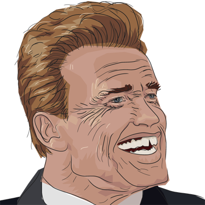 Arnold Schwarzenegger - Illustration (400x400), Png Download