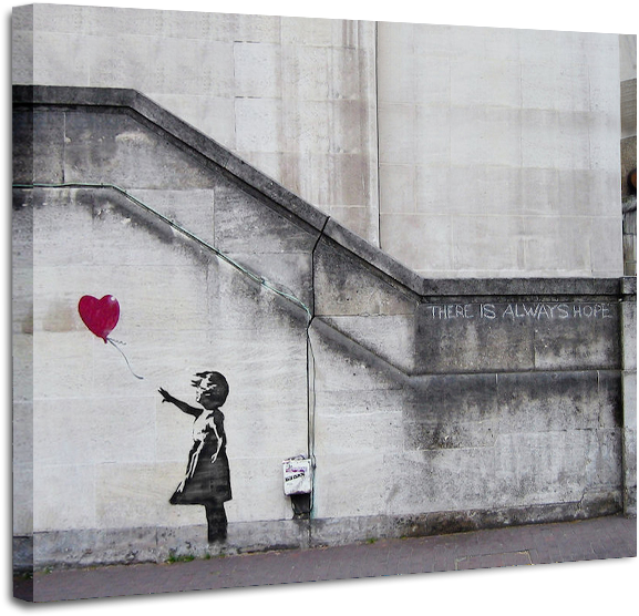 There Is Always Hope Balloon Girl Canvas Print By Banksy - Banksy There Is Always Hope (800x600), Png Download