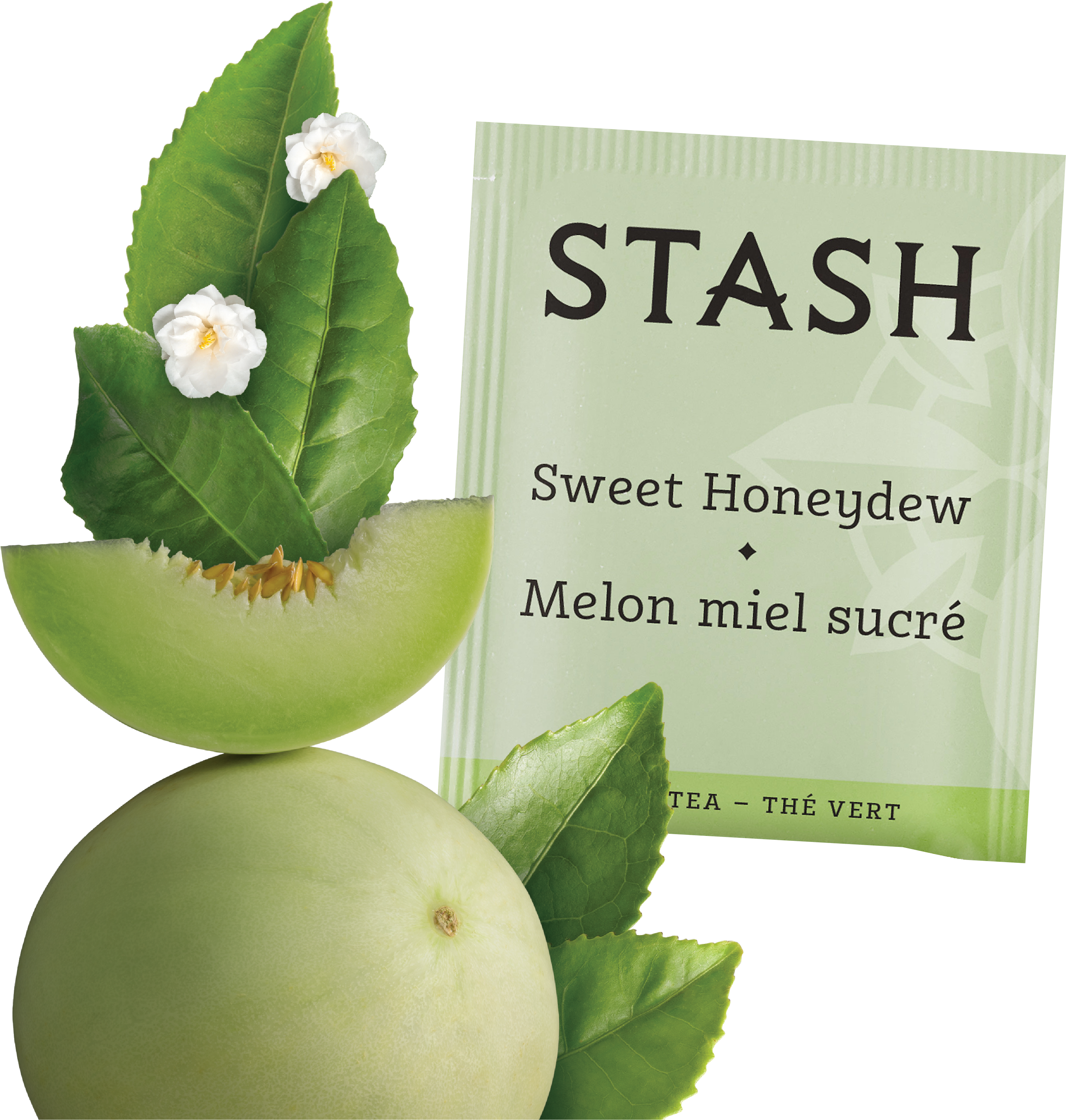 Sweet Honeydew Green Tea - Green Tea (3377x3374), Png Download