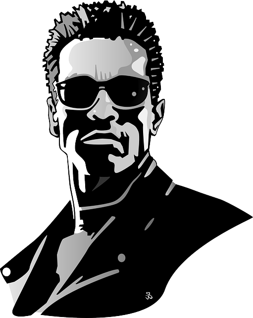 Sunglasses - Arnold Schwarzenegger Coloring Pages (511x640), Png Download