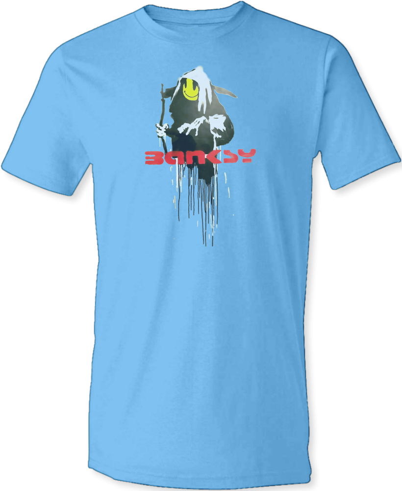 Banksy "grin Reaper" T Shirt - Disco Devil (820x1000), Png Download