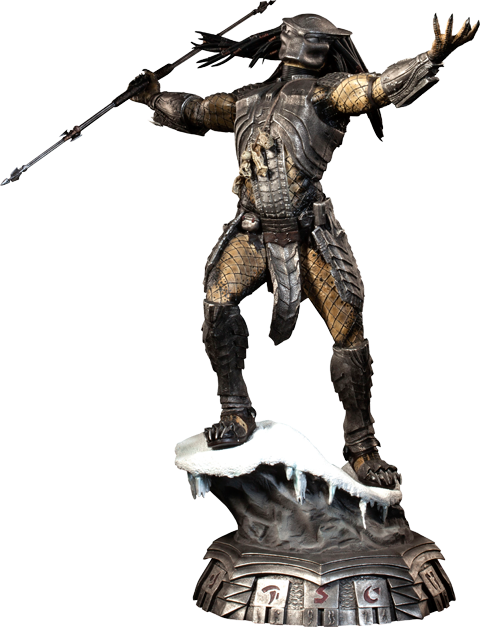 Predator Statuette 1/5 Scar Predator - Alien Vs Predator Statue (480x627), Png Download