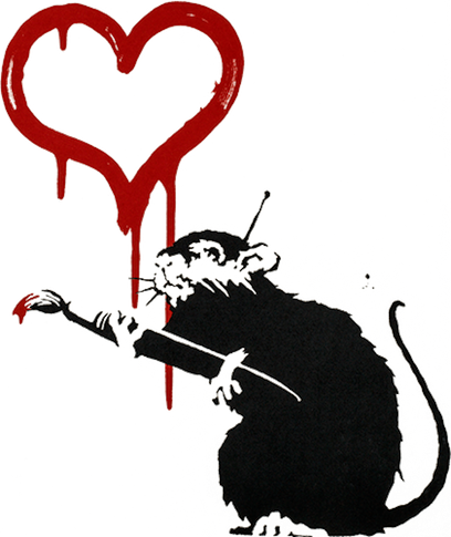 絵画 Love rat Love Rat, 2004 - Banksy Explained