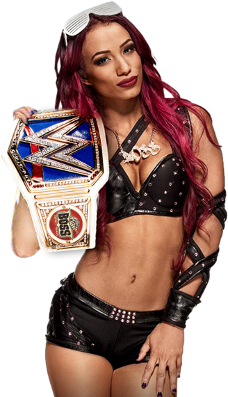 Sasha Banks Sd Womens Champion 2017 By Lunaticdesigner - Sasha Banks Wwe New (1024x576), Png Download