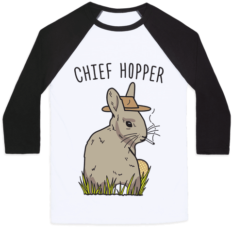 Chief Hopper Parody Baseball Tee - Shits About To Get Real Unicorn (484x484), Png Download