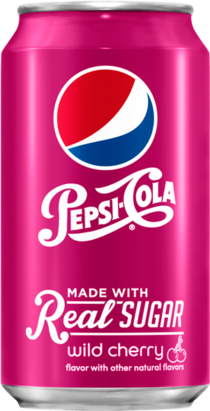 Pepsi-cola Wild Cherry Made With Real Sugar Soda Drink, - Pepsi Cola - 12 Fl Oz (300x700), Png Download