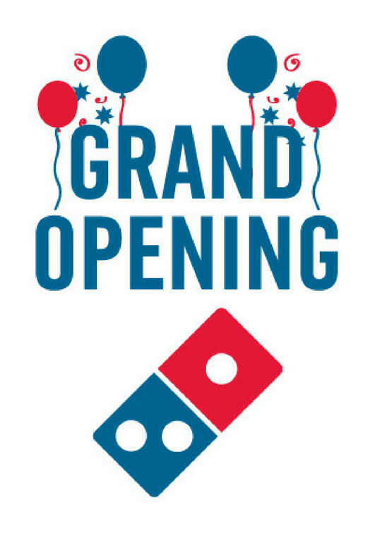 "grand Opening" Balloons Window Cling - Domino's Pizza (800x800), Png Download