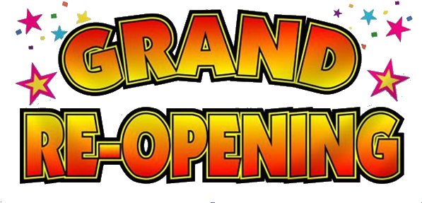 Grand Re Opening Blue - Celebration Grand Re Opening (600x308), Png Download