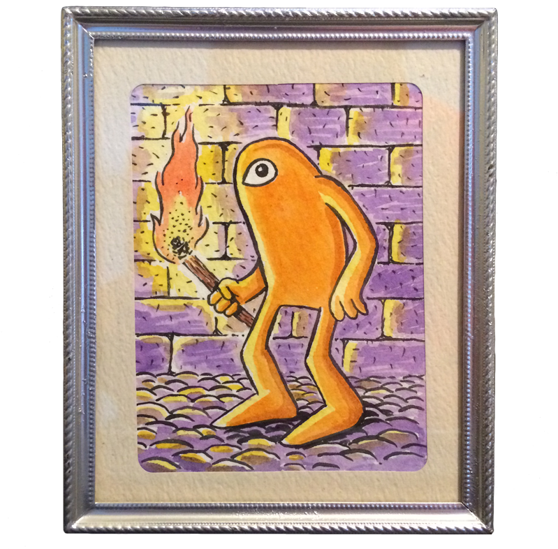 "dungeon Crawl" Framed Mini Watercolor (800x800), Png Download