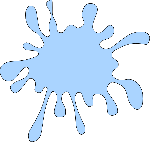 Blue Splash Svg Clip Arts 600 X 568 Px (600x568), Png Download