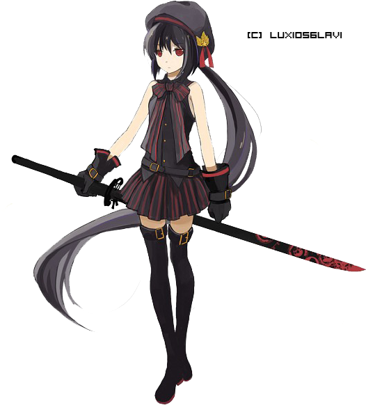 Sword Girl Render By Luxio56lavi-d50eu9a - Anime Sword Girl Render (545x600), Png Download