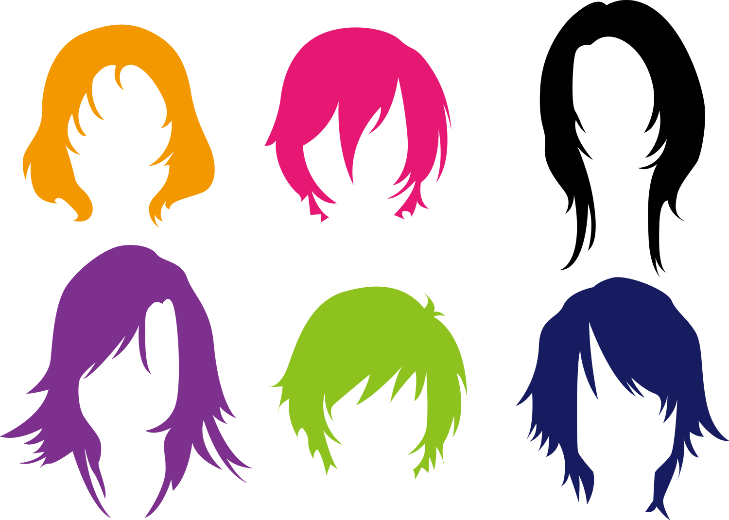Hairstyle Stock Photography Wig - Peluca De Colores Png (1500x1070), Png Download