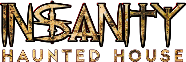 Insanity Haunted House (604x204), Png Download