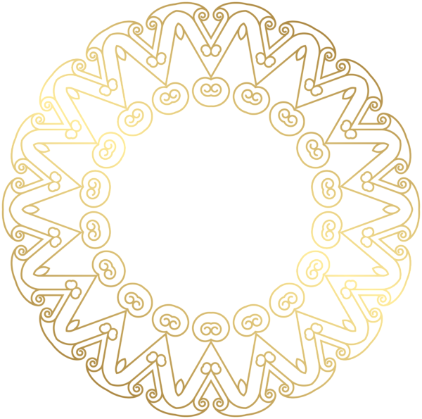 0, - Frame Art Nouveau Round Png (600x595), Png Download