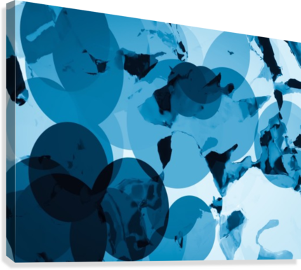 Circle Pattern Abstract With Blue Splash Painting Background - Canvas (429x386), Png Download