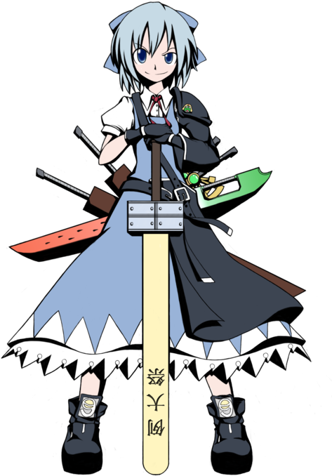 Cirno - Touhou Figma Advent Cirno (500x733), Png Download