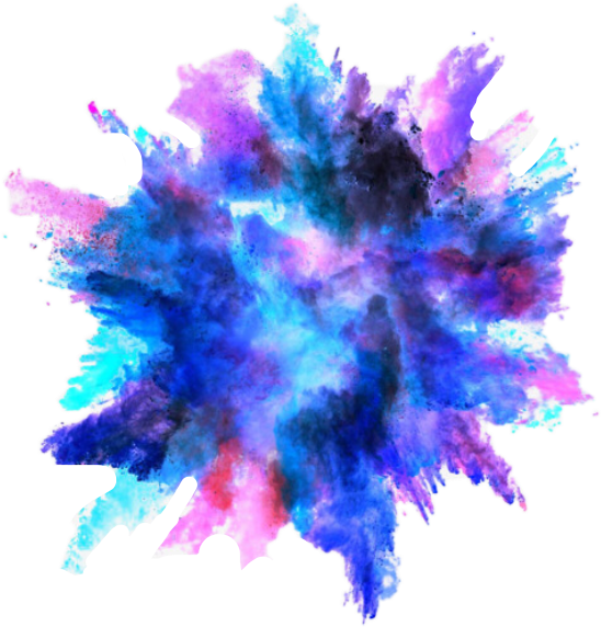 Splash Beautiful Interesting Watercolor Rainbowsplash - Polvo De Colores Png (548x572), Png Download