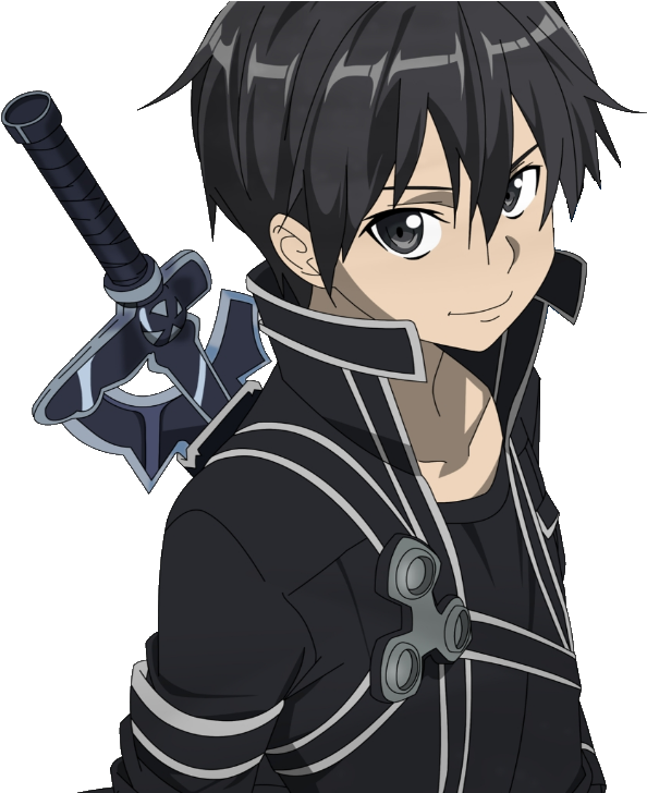 Anime Sword Art Online Kirito (648x727), Png Download