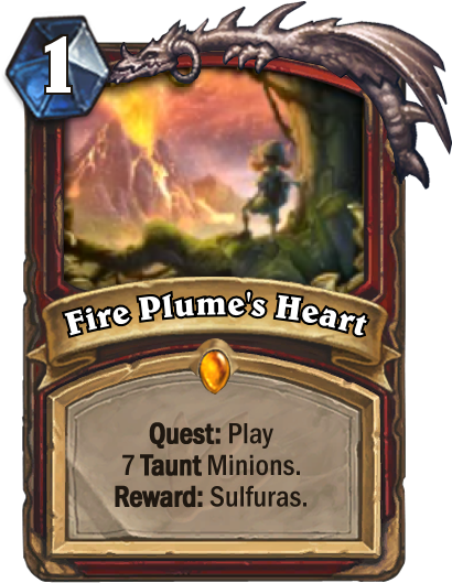 Fire Plumes Heart - Hearthstone Shaman Quest (427x551), Png Download
