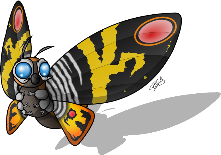 Picture - Mothra Artwork (800x550), Png Download