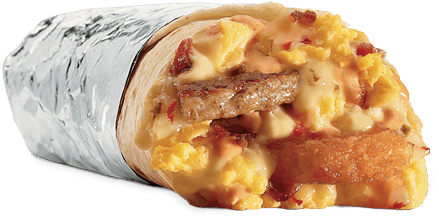 Frostinferno - Grande Sausage Burrito Jack In The Box Ingredients (640x460), Png Download