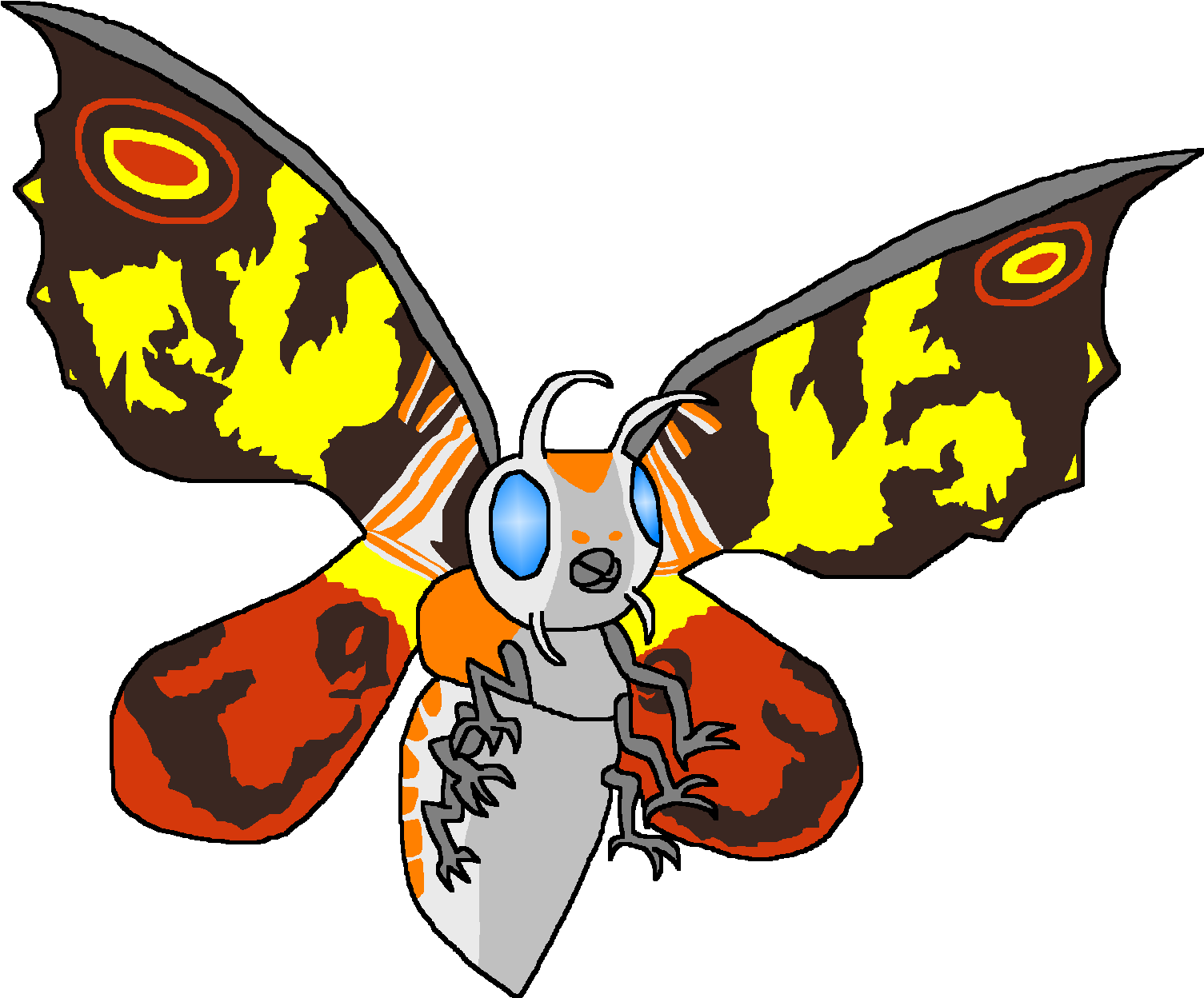 Mothra Gcogm - Mothra Clip Art (1514x1264), Png Download