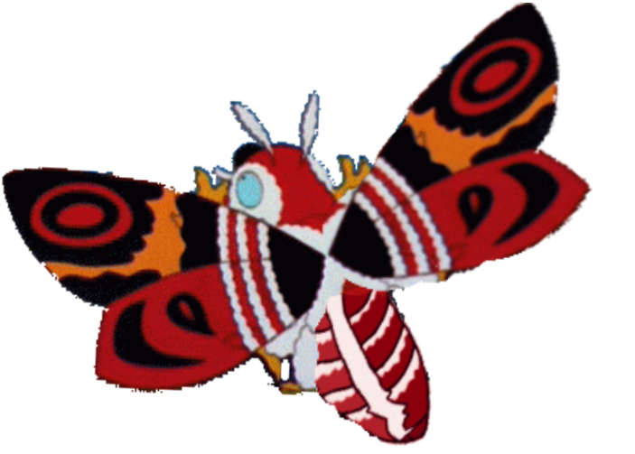 Mothra - Mothra Los Simpson (787x528), Png Download
