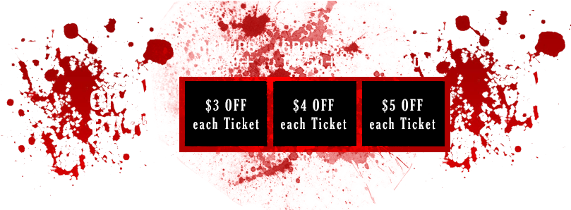 Mn Haunted House Group Ticket Prices - Splatter Clip Art (817x297), Png Download