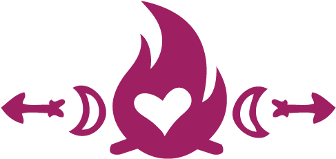 Camp Fireheart - Camp Fire Heart (500x250), Png Download