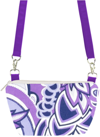 Swirled Paisley Purple With Purple Nylon Traveler Bum - Michal Floral Euro Sham Plum (465x480), Png Download