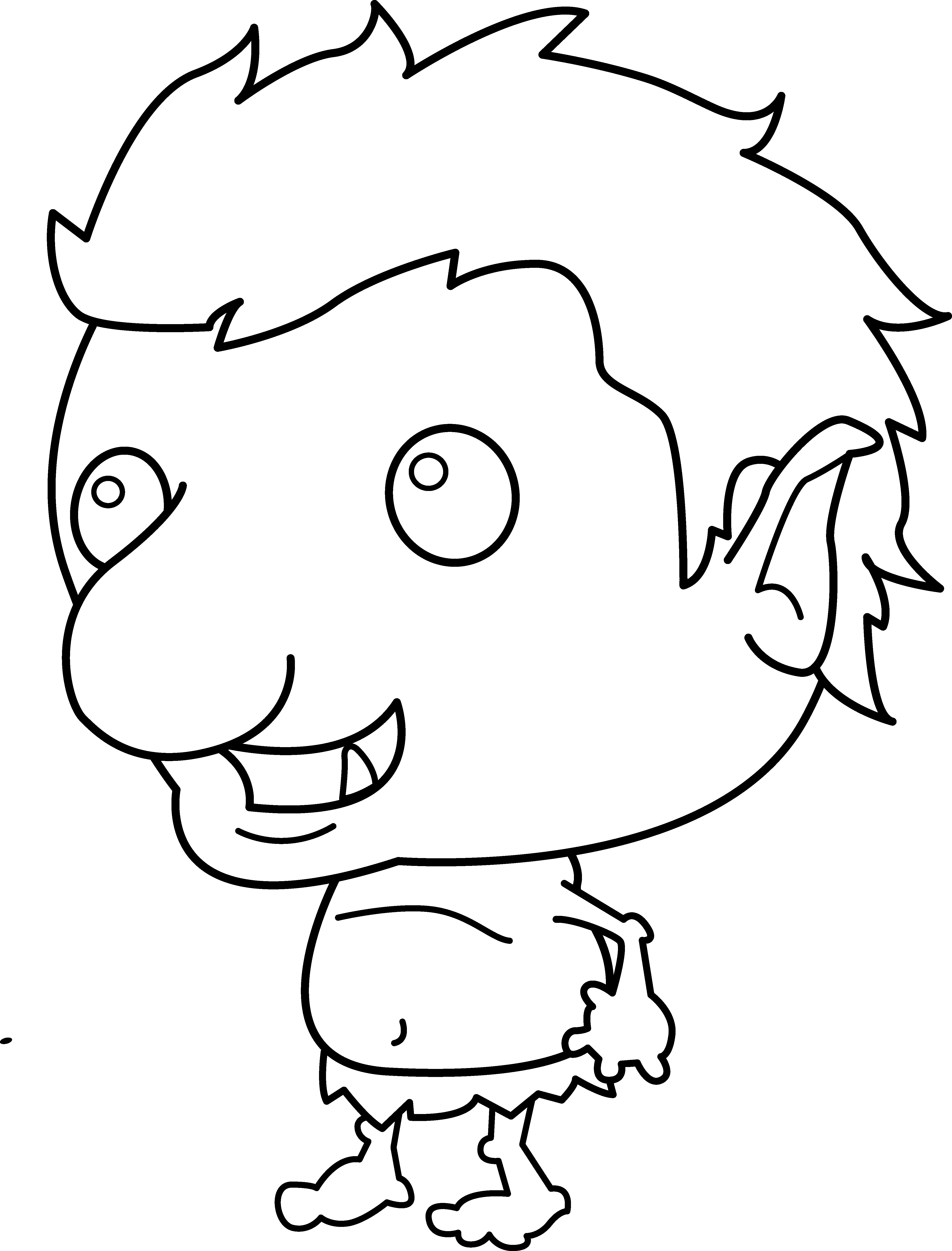 Little Troll Line Art - Clip Art (4497x5909), Png Download