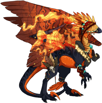 63mm Fireheart - Flight Rising Skins Accents (350x350), Png Download