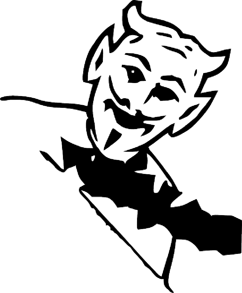 Bad, Night, Devil, Horns, Evil, Satan, - Devil Horns Tattoo Transparent (800x967), Png Download