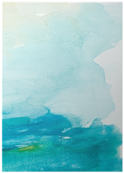 Color Strokes Watercolor Painting Art Poster • Pixers® - Sea (400x400), Png Download