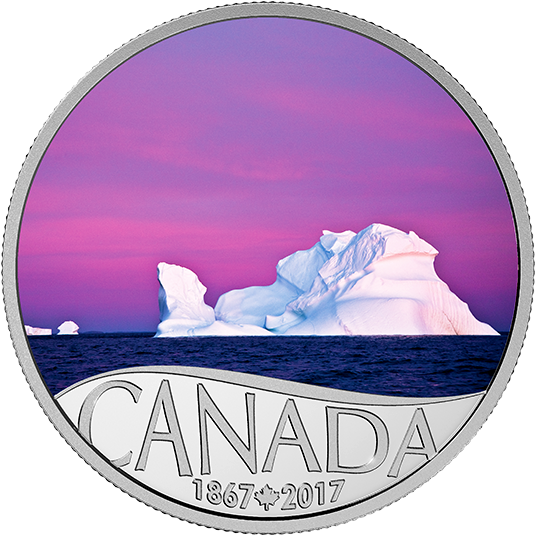 Pure Silver Coloured Coin - 2017 Fine Silver 10 Dollar Coin - Celebrating Canada's (570x570), Png Download