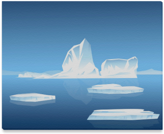 Iceberg On Canvas Canvas Print - Sea (500x500), Png Download