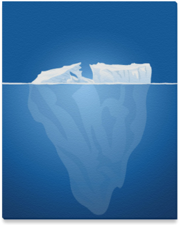 Iceberg Canvas Print 16"x20" - Melting (500x500), Png Download