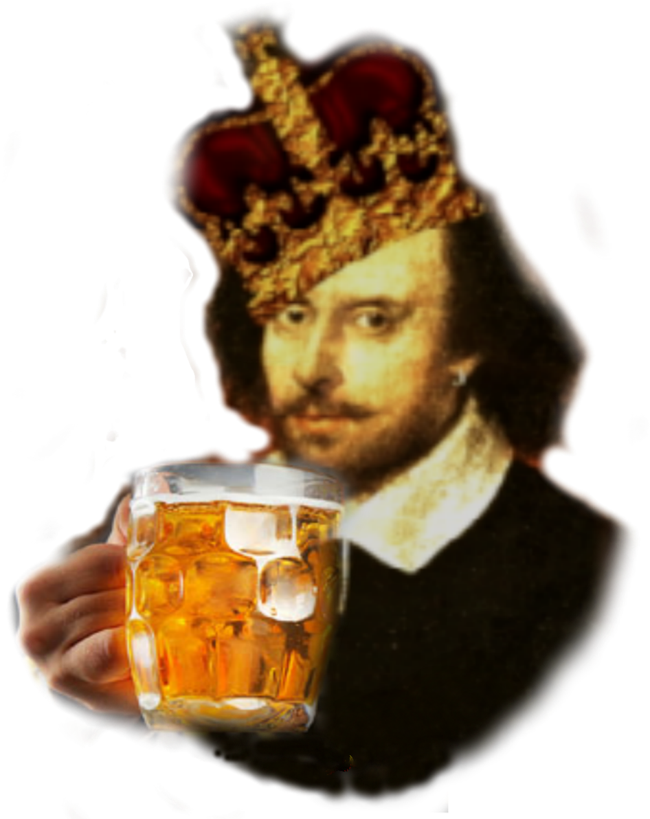 William Shakespeare - Shakespeare Drunk (1000x1191), Png Download