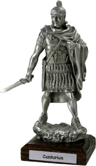 Pewter Roman Centurion Sculpture - Roman Centurion Sculpture (555x555), Png Download