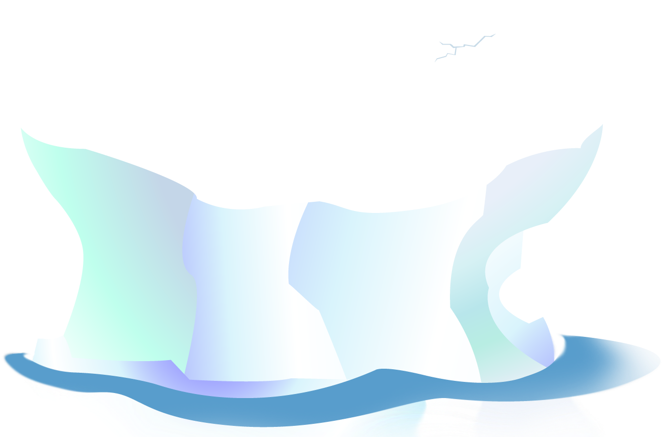 Iceberg-3 - Illustration (3072x1280), Png Download