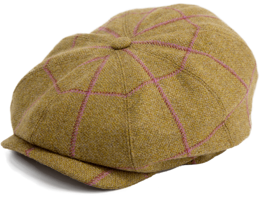 'argyle' British Made Tweed 8 Panel Button Top Cap - Gamble & Gunn Ltd (560x560), Png Download