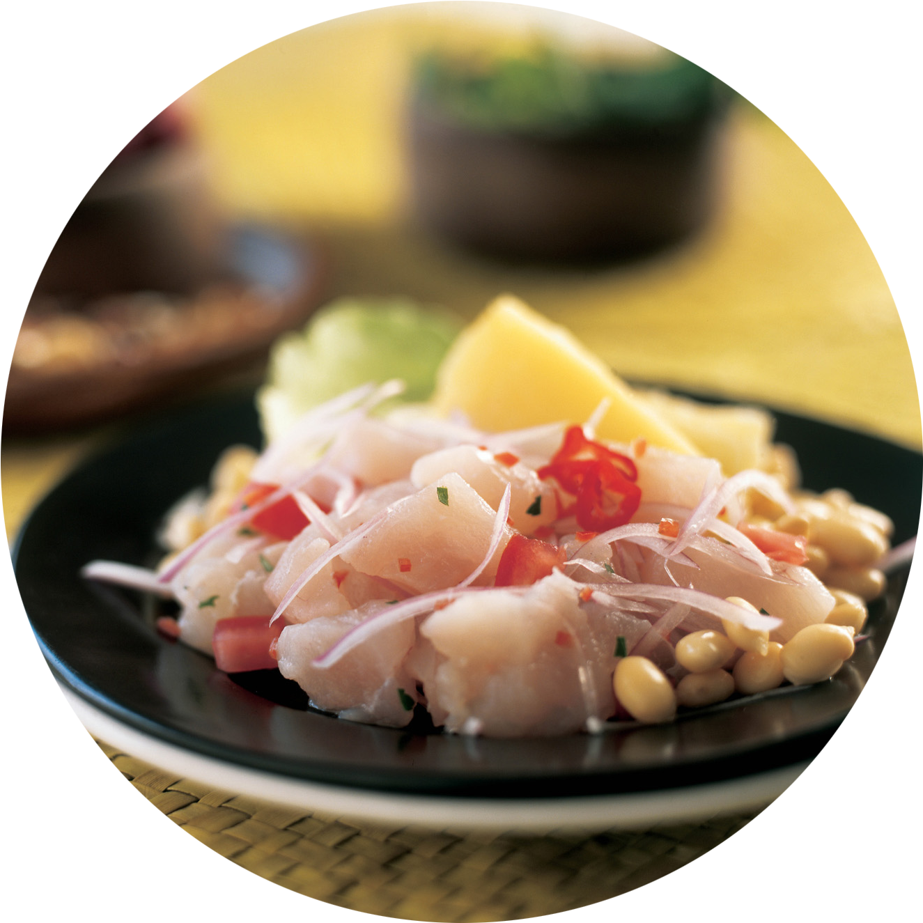 Discover Peruvian Culinary Treasures And Experience - Ceviche (1348x1325), Png Download