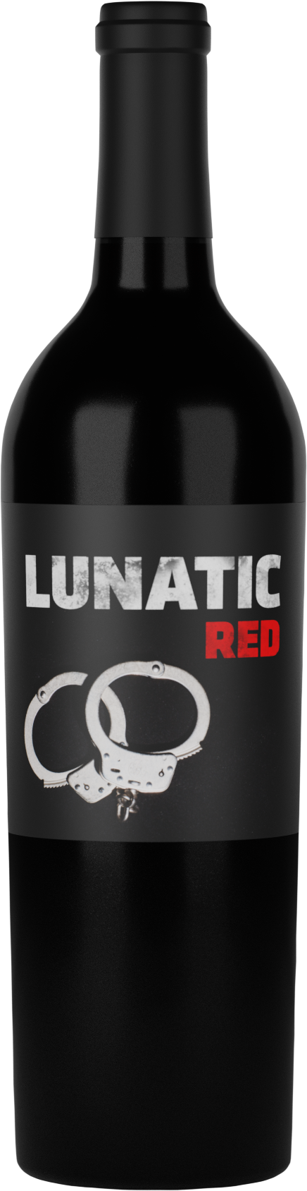 Lunatic 2016 Red Wine - Glass Bottle (436x1689), Png Download