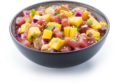 Ceviche Thon - Poke Bowl Au Thon Png (600x360), Png Download