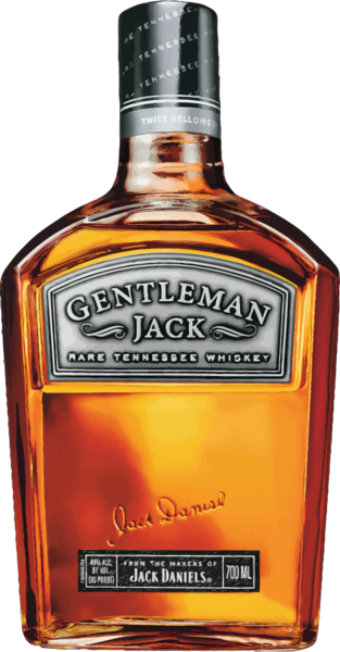 Gentleman Jack Rare Tennessee Whiskey 1l - Whisky Jack Daniels Gentleman (313x600), Png Download