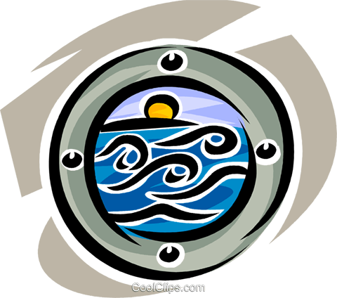 Looking At The Ocean Through A Porthole Royalty Free - Circle (480x424), Png Download