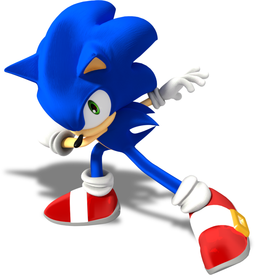 Sonic Dab The Hedgehog Super Smash Banner Library Download - Super Smash Bros Sonic Png (862x927), Png Download