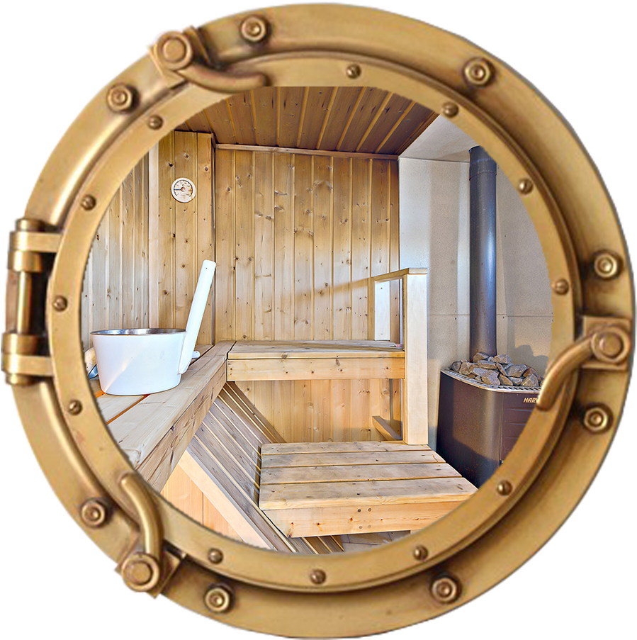 Rent Sauna - Through The Porthole: First Cruise: Queen Victoria (990x992), Png Download