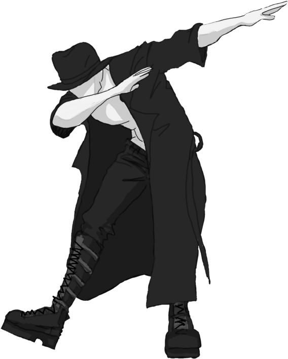 Creepypasta Slenderman Drawing Dab - Creepypasta Dab (1032x774), Png Download
