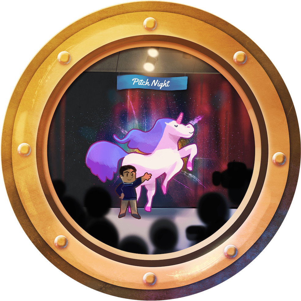 Pitch Night Porthole By Louie Zong Via Artcorgi - Window (1000x1000), Png Download